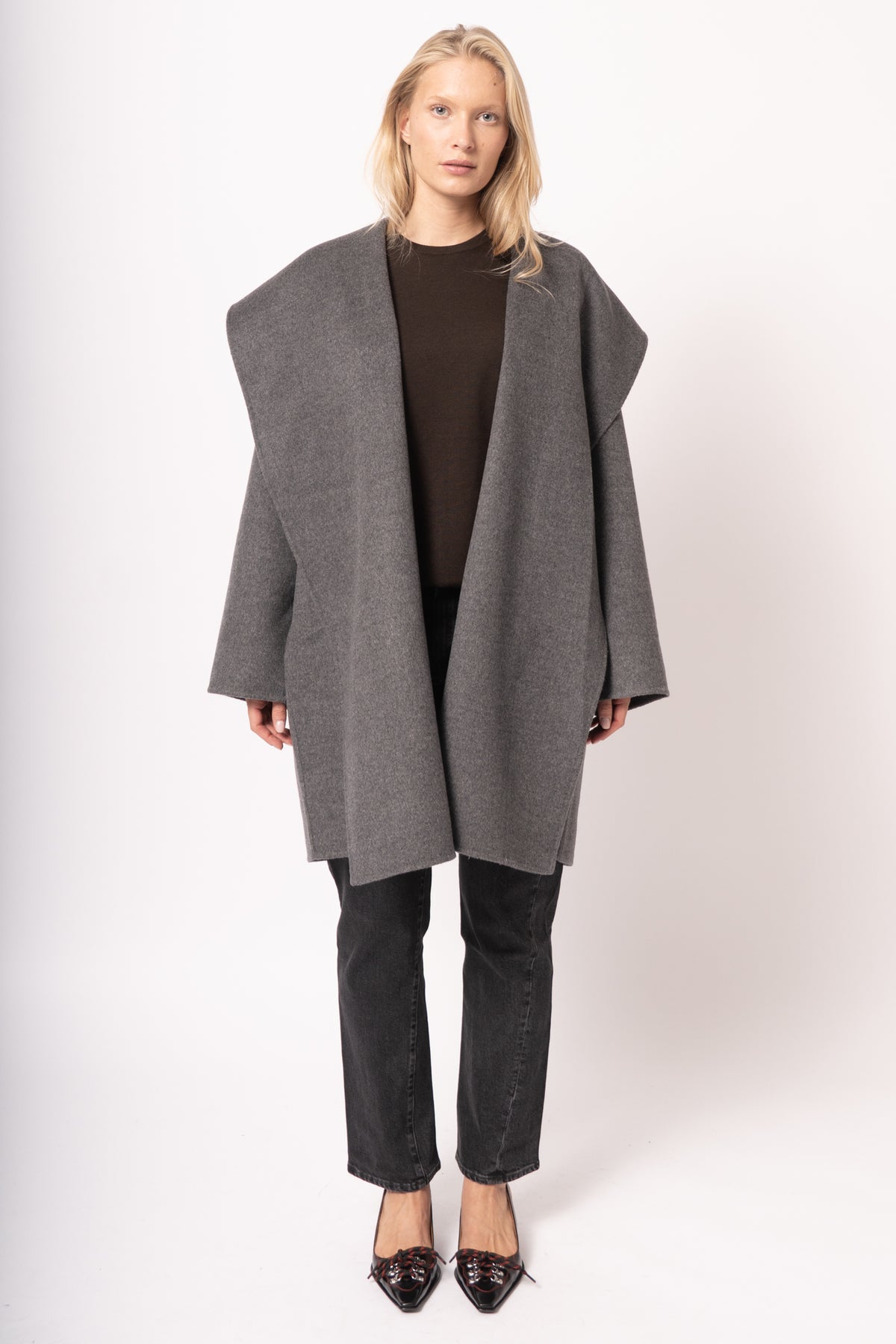 Hoodie Coat Pale Grey Mélange