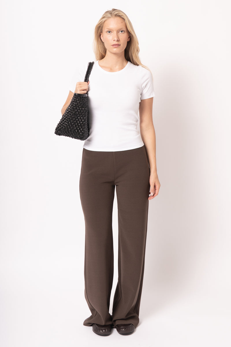 Lay2 Straight Trouser Cocoa Brown