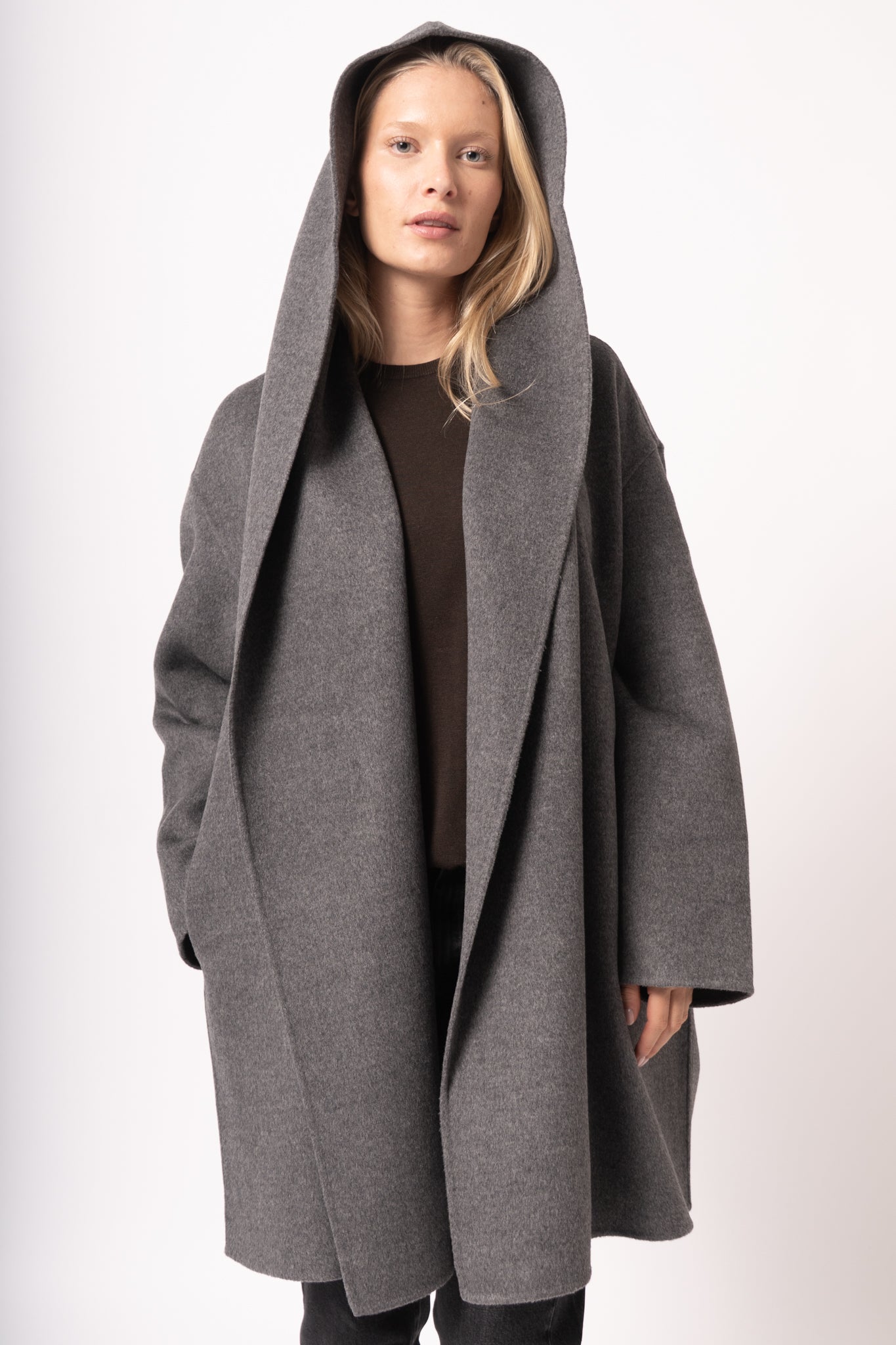 Hoodie Coat Pale Grey Mélange