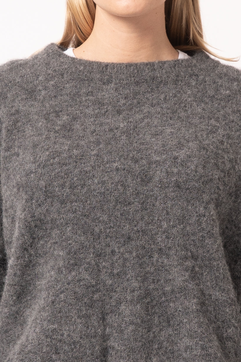 Pull Ample Ml Col Rond Acier Chiné