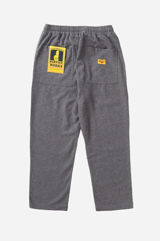 Flannel Chef Pants Charcoal