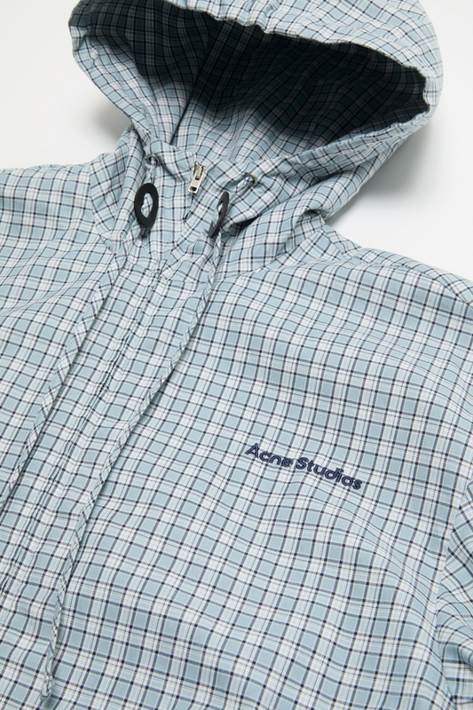 Striped Cotton Jacket Blue White