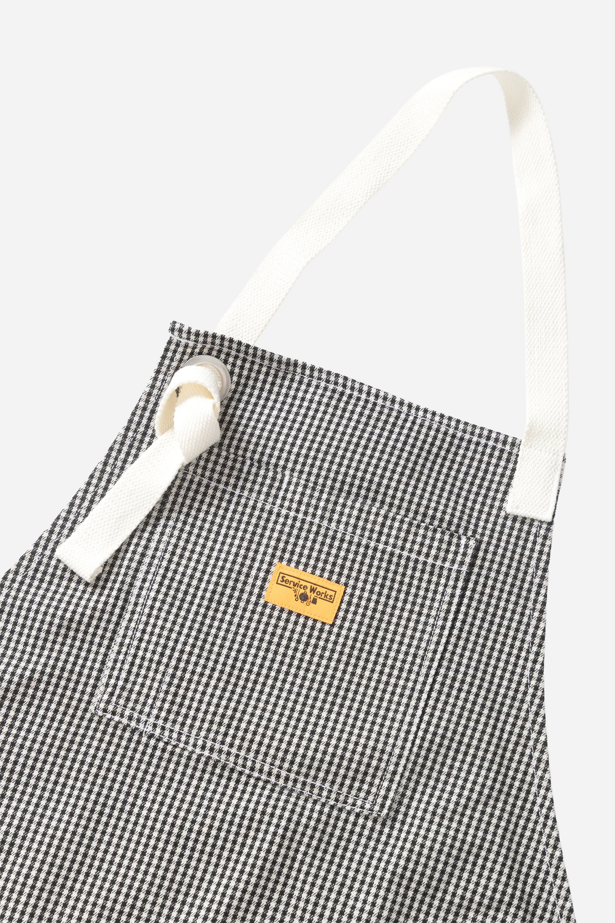 House Gingham Apron Black