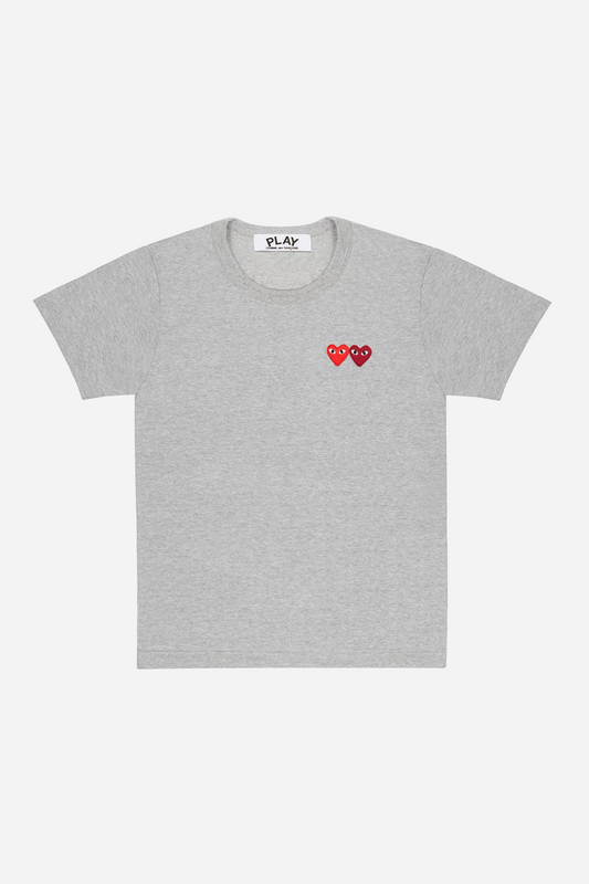 Double Heart T-shirt Grey