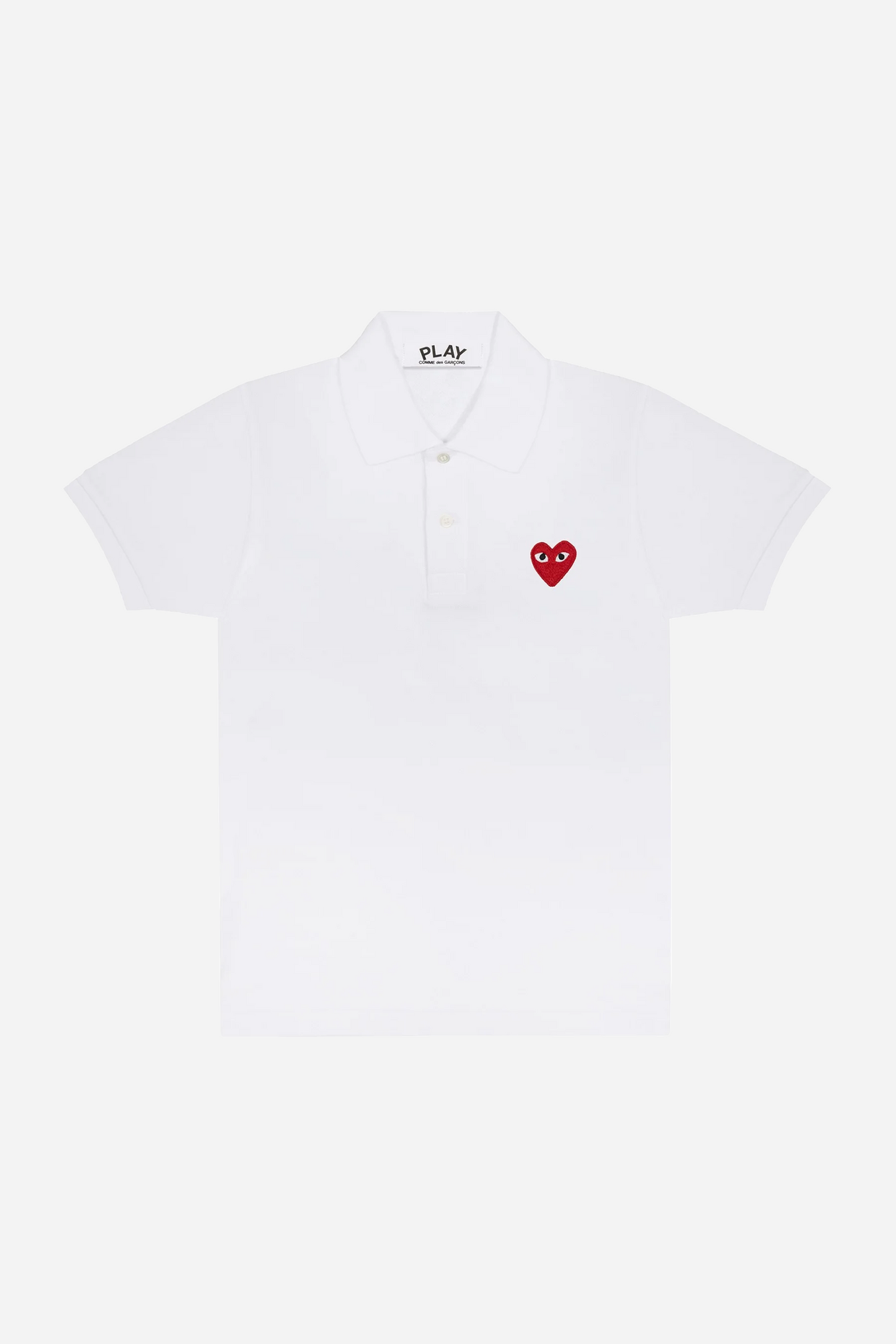 Red Heart Polo Shirt White