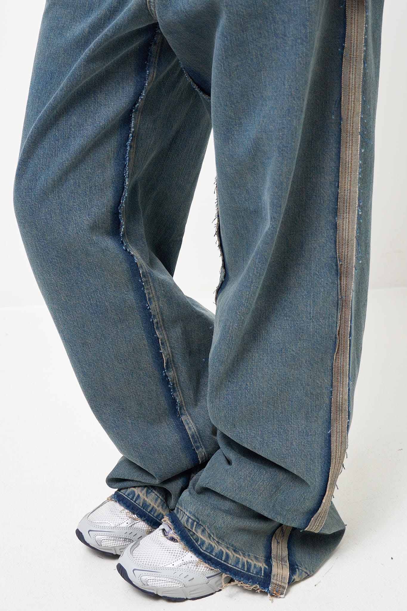 5 Pocket Jeans Washed Blue