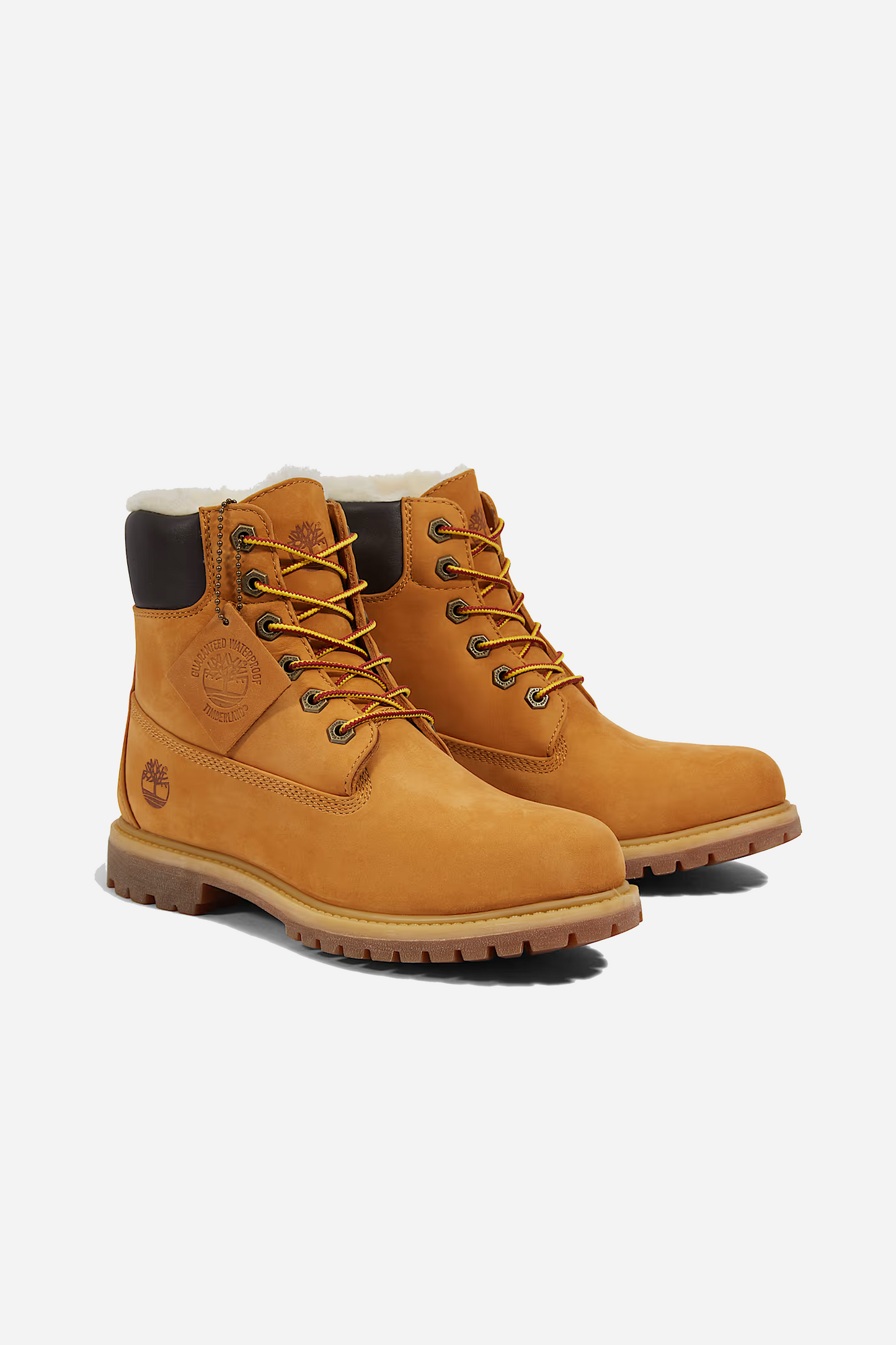 6 Inch Warm Lined Lace Up Waterproof Boot Wheat