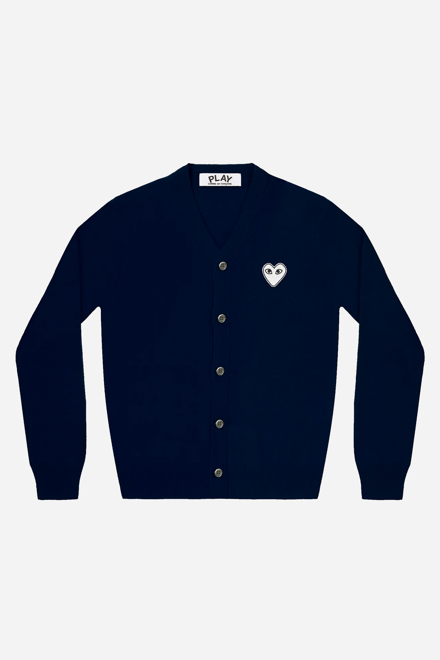 White Heart Cardigan Navy