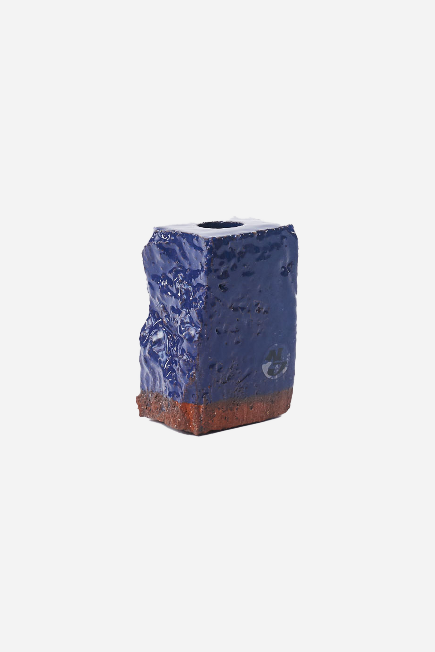 A Single Brick Candle S Dark Blue