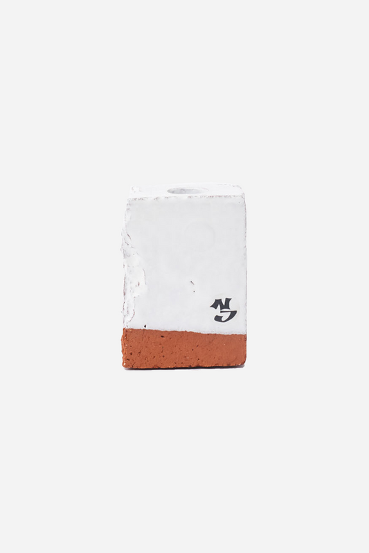 A Single Brick Candle S White