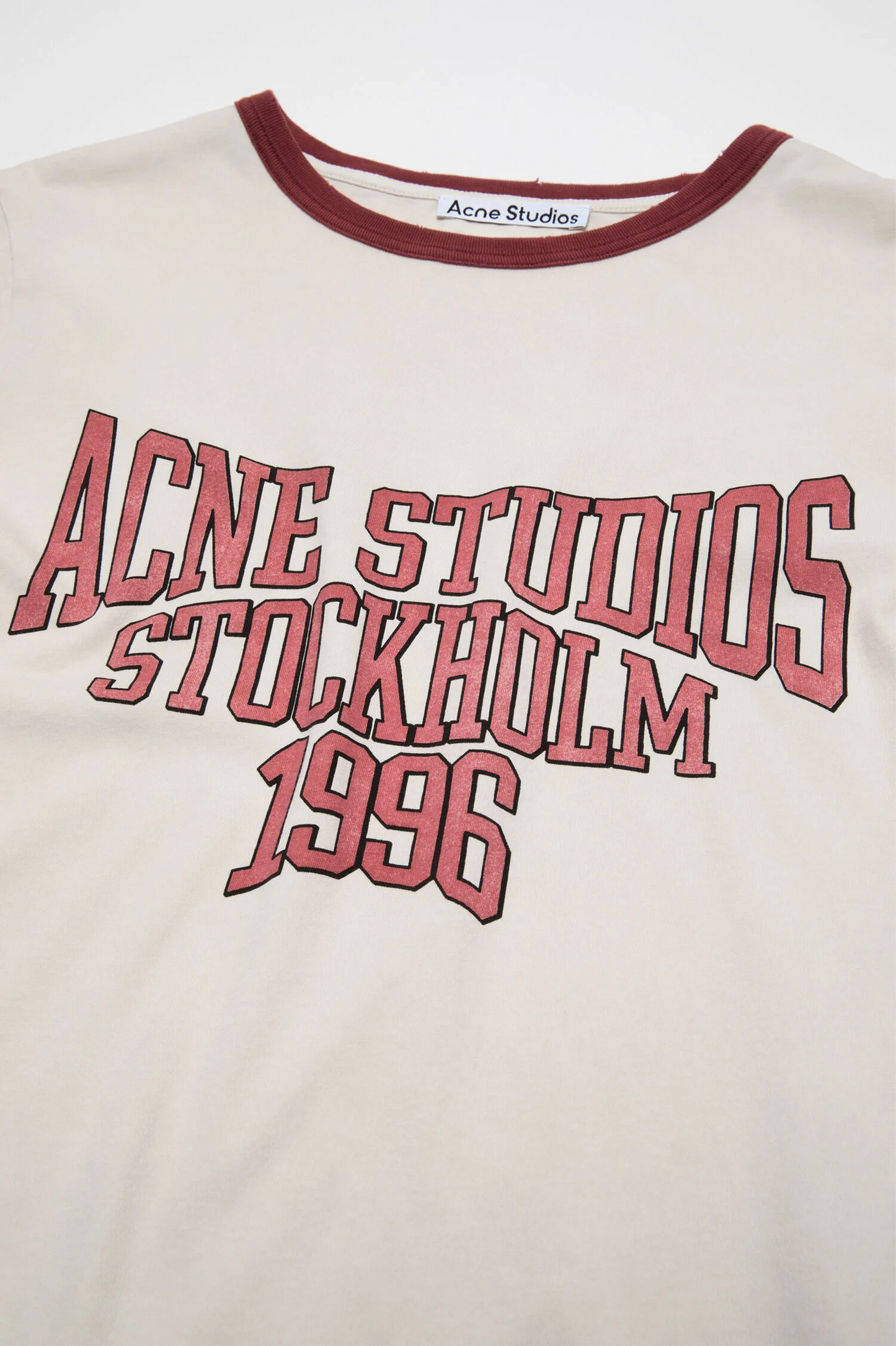 T-Shirt Off White/Burgundy