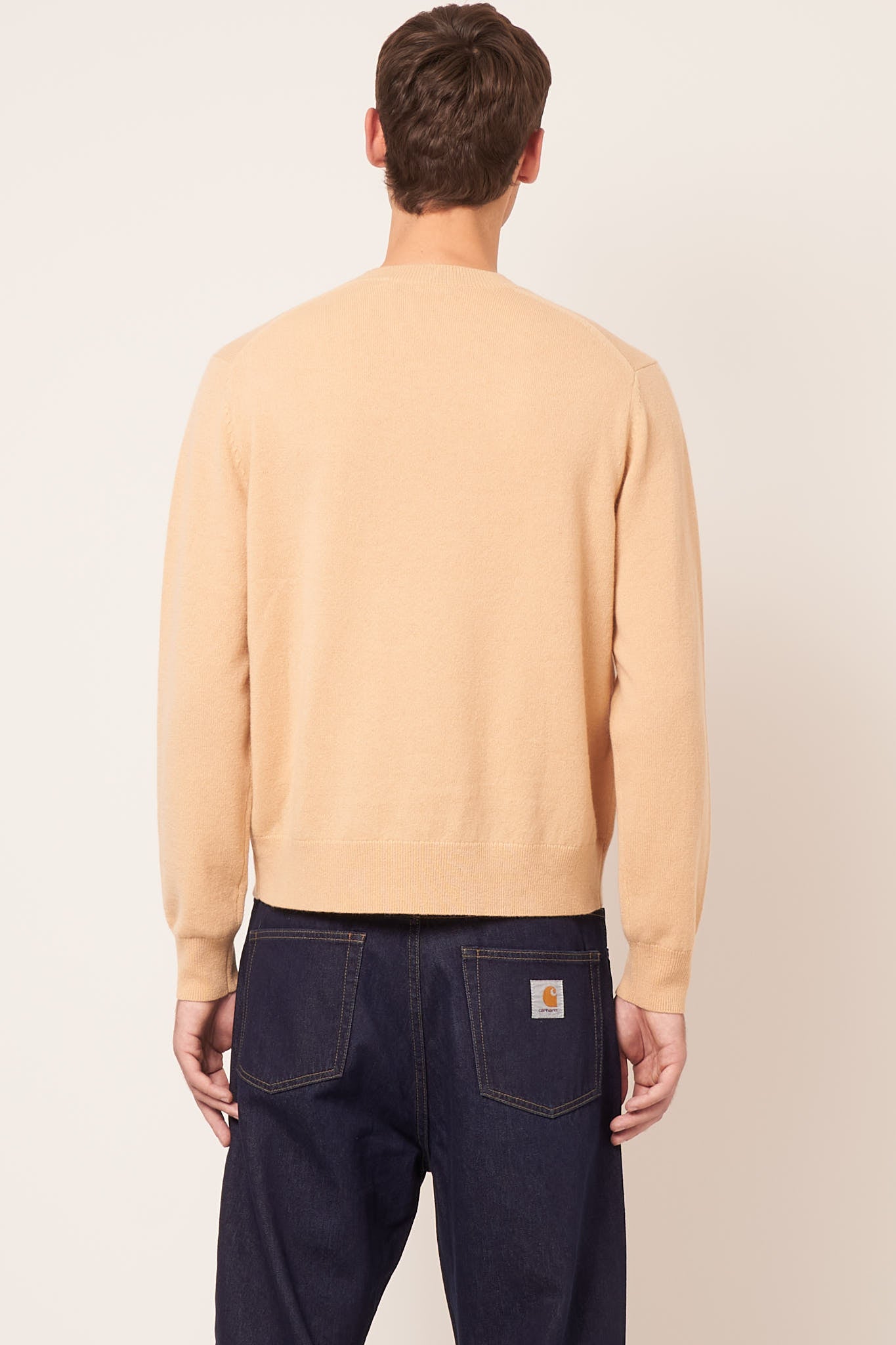 Crew Neck Knit Jumper Biscuit Melange