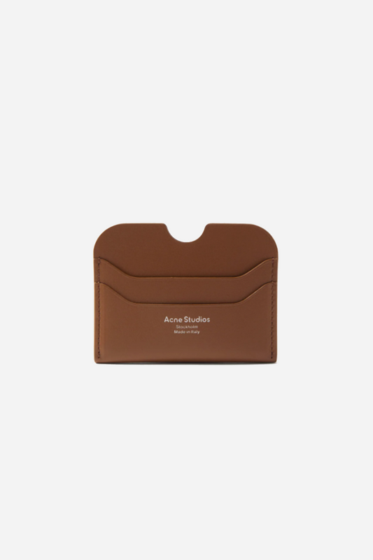 Leather Card Holder Camel Brown