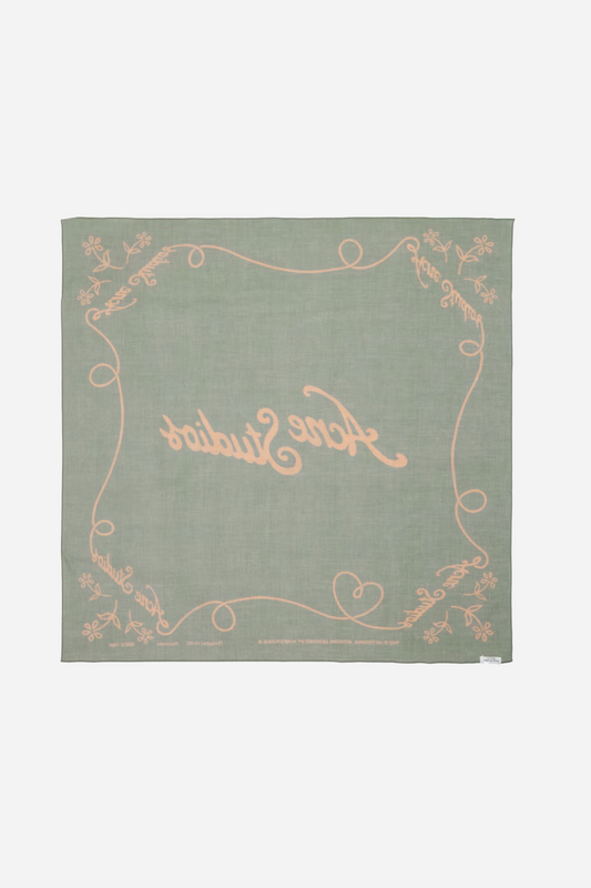 Logo Scarf Green/Honey Yellow