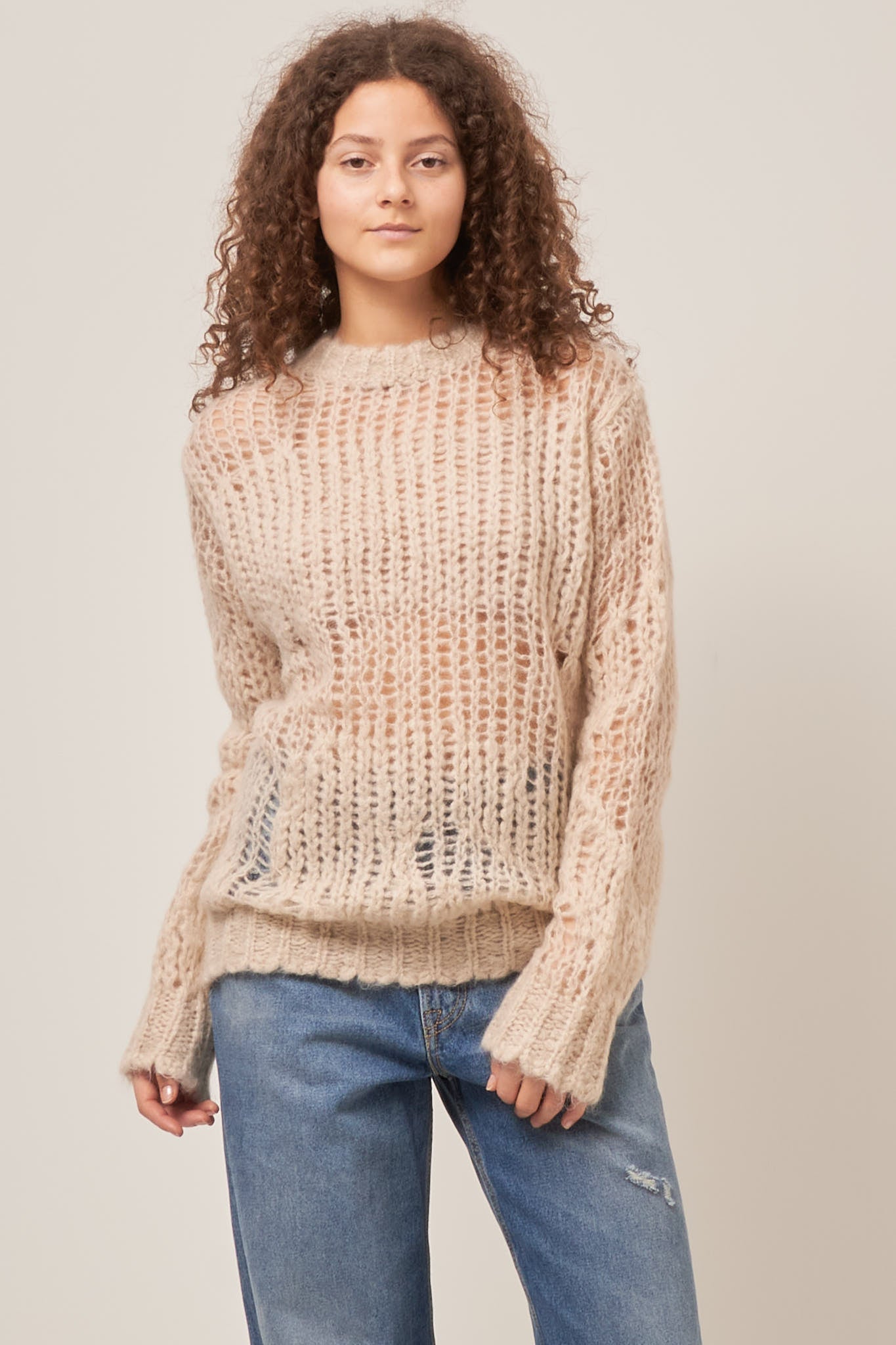 Mohair Blend Jumper Sand Beige