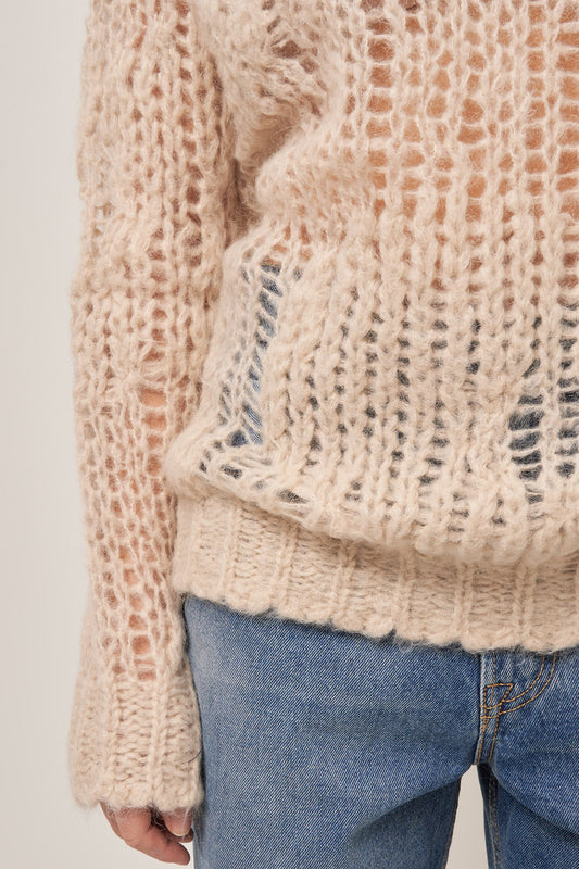 Mohair Blend Jumper Sand Beige