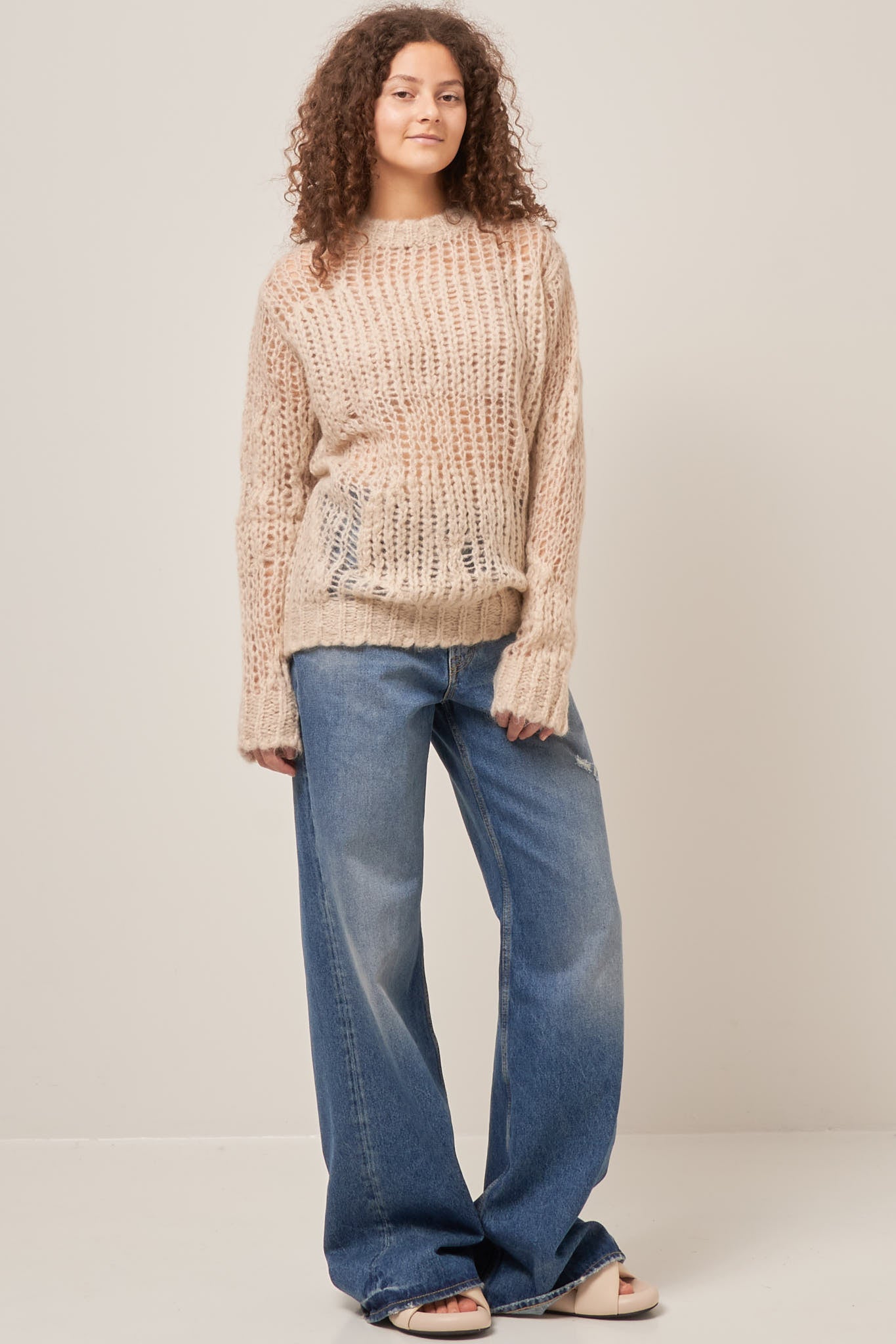 Mohair Blend Jumper Sand Beige