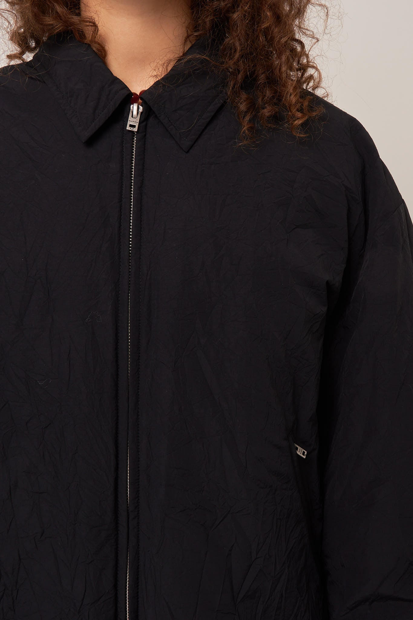Acne Studios Nylon Bomber Jacket Black STROM