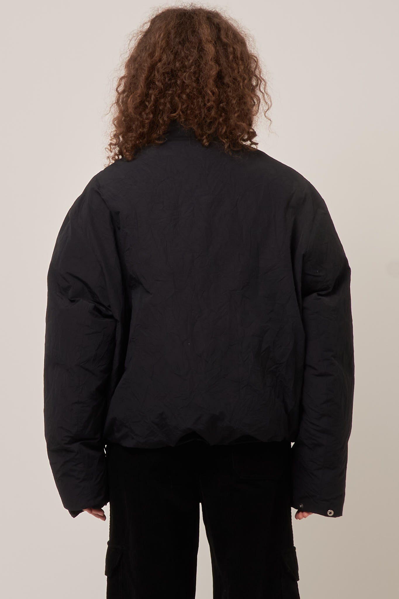 Nylon Bomber Jacket Black