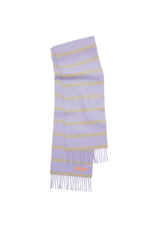 Wool Scarf Narrow Lilac/Yellow