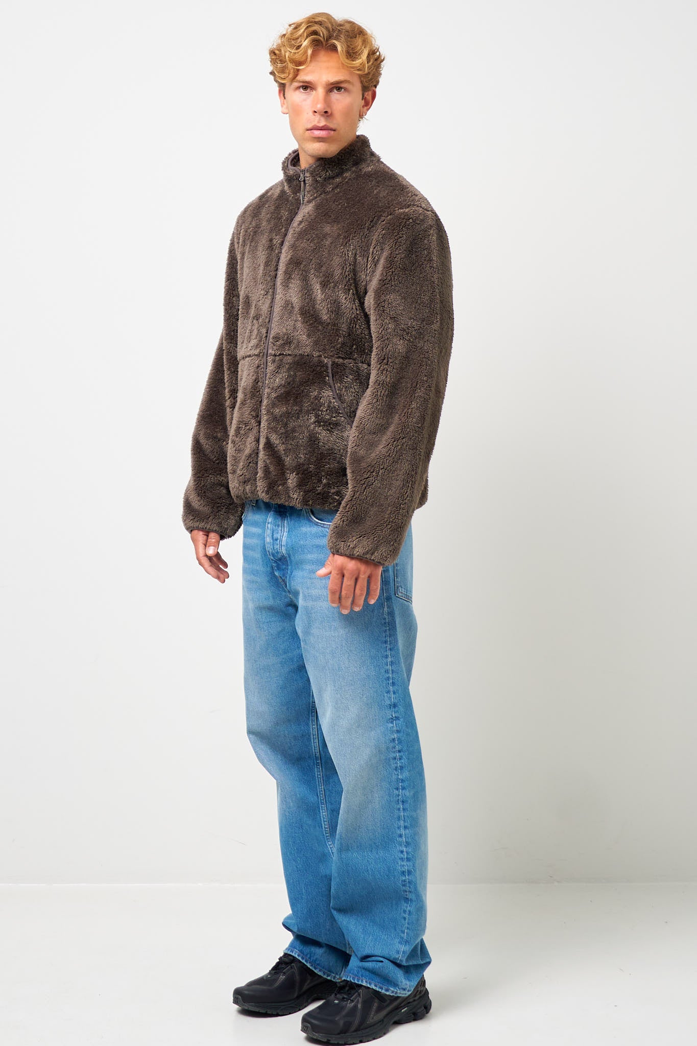 Adapt Plush Fleece Jacket Dark Taupe