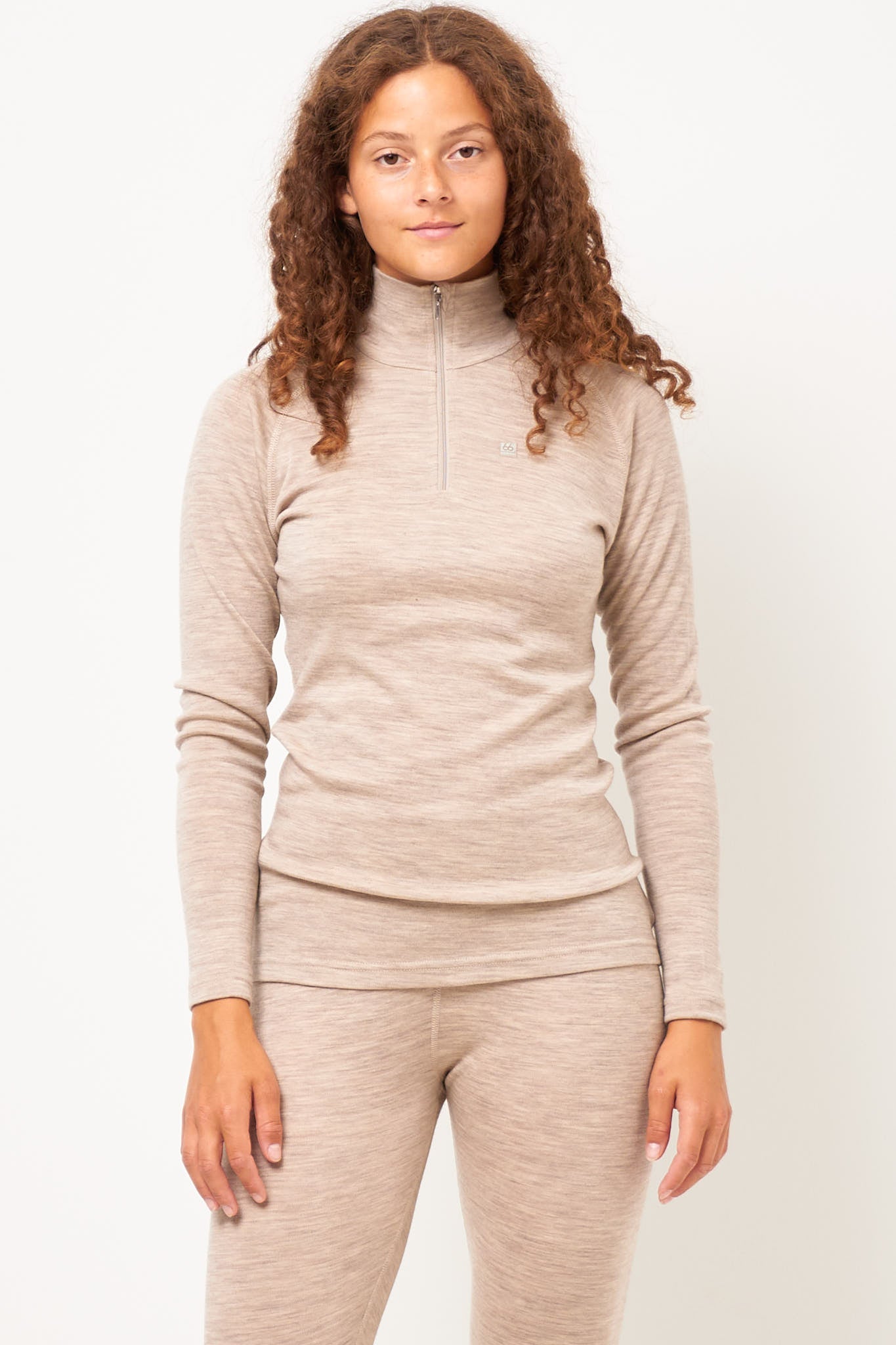 Básar W Zip Neck Arctic Fox