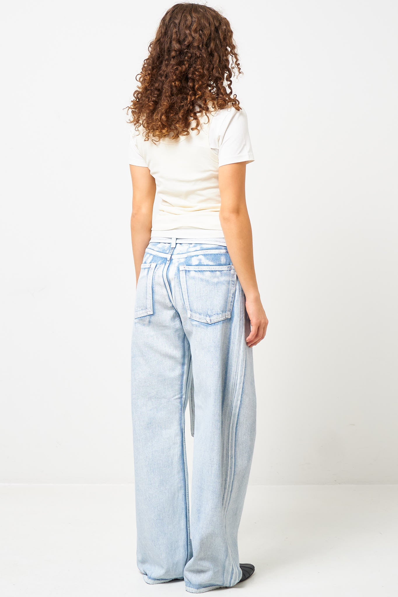 Belted Jeans Blue/White