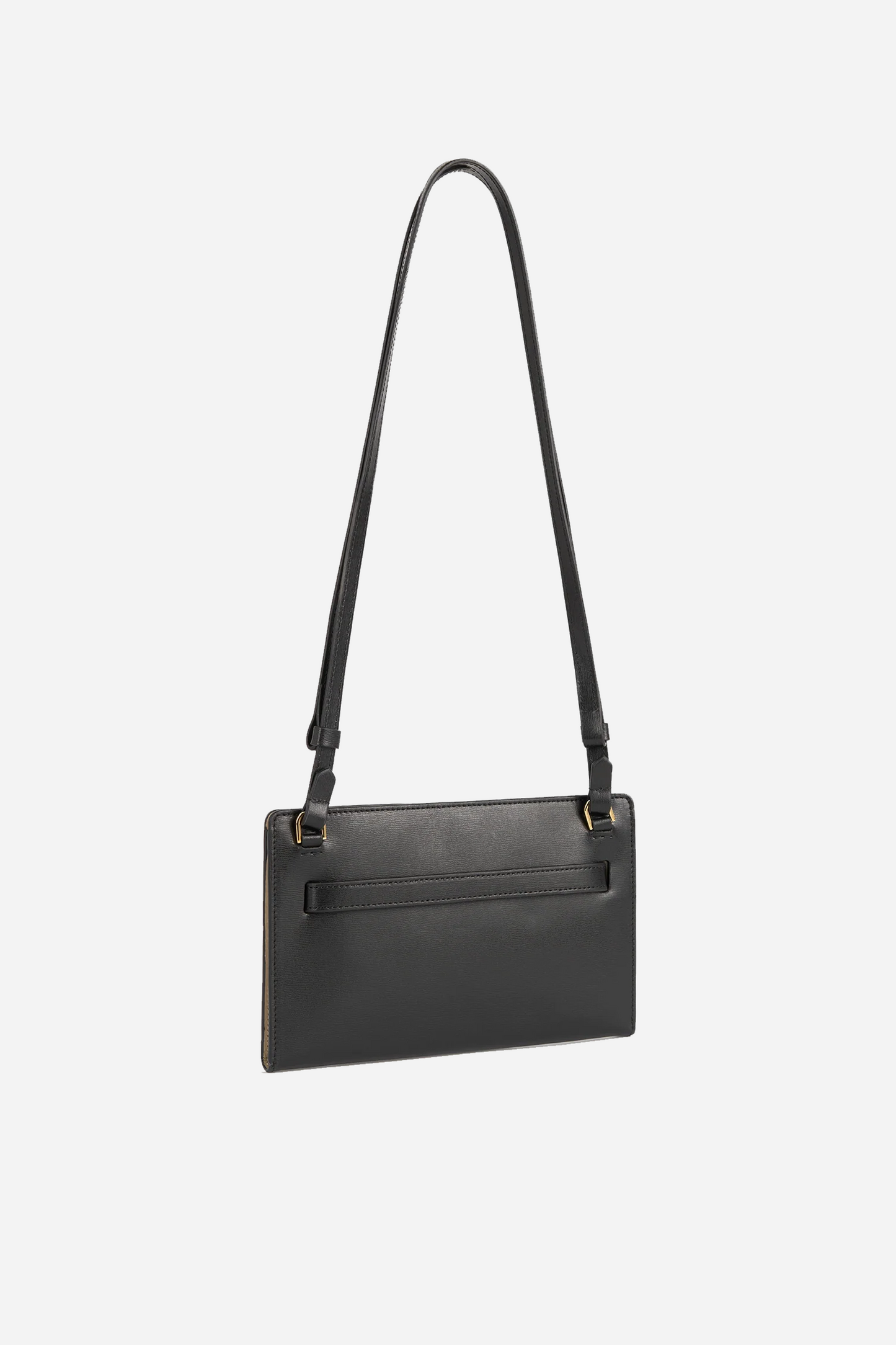 Belted Leather Crossbody Black