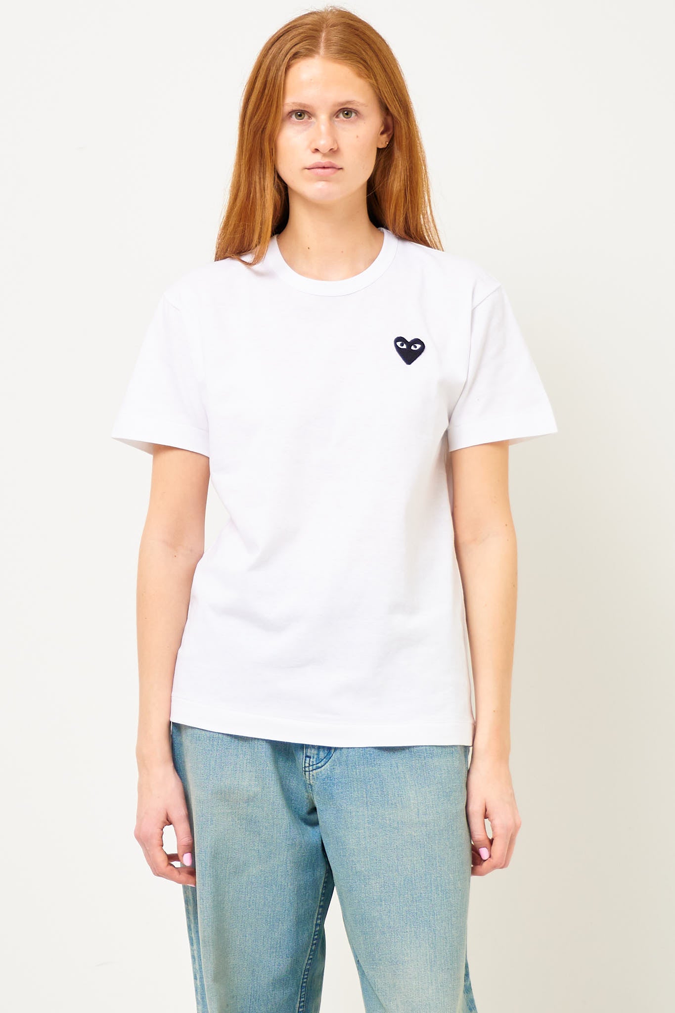 BLACK COMME des GARÇONS 半袖シャツ XS ホワイト Comme des Garçons Play Black Heart T-shirt White – STRØM