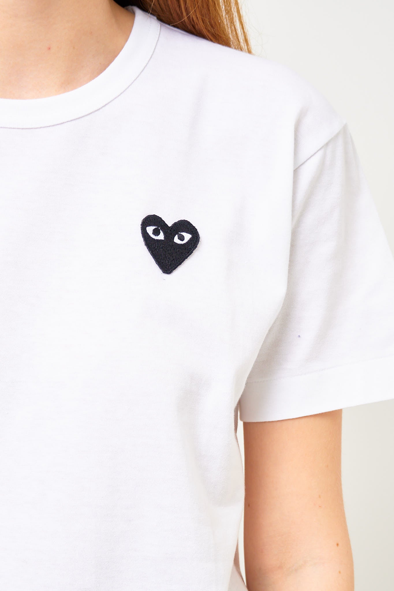 BLACK COMME des GARÇONS 半袖シャツ XS ホワイト Comme des Garçons Play Black Heart T-shirt White – STRØM