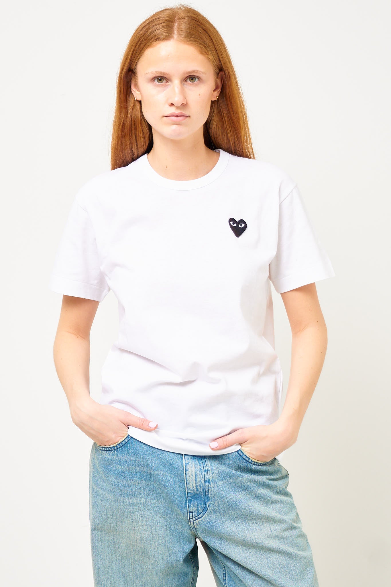 Comme des Garçons Play Black Heart T-shirt White – STRØM
