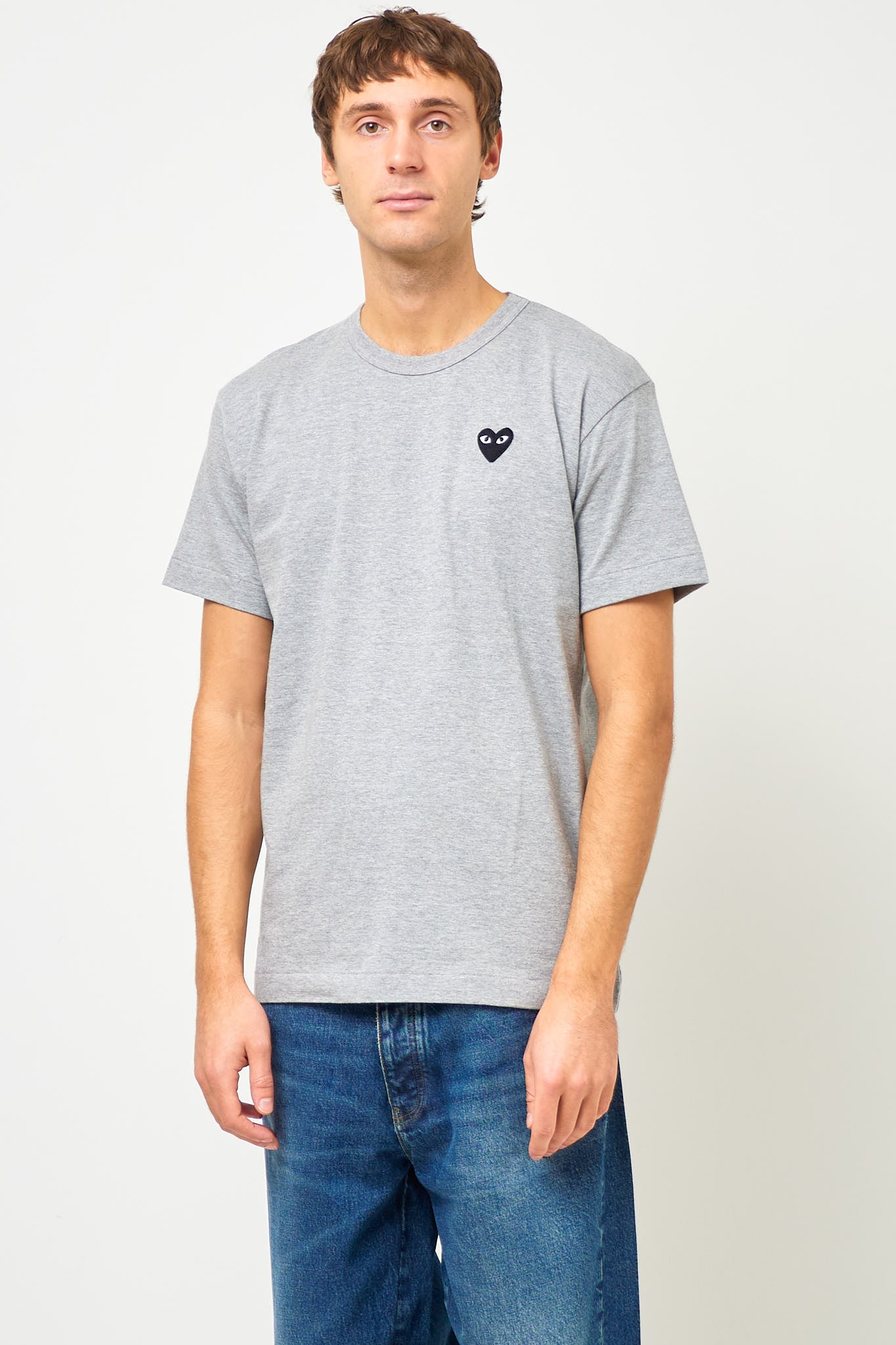 PLAY COMME des GARÇONS Tシャツ グレー サイズM Comme des Garcons CDG PLAY Grey Heart Logo T-Shirt Medium Brand