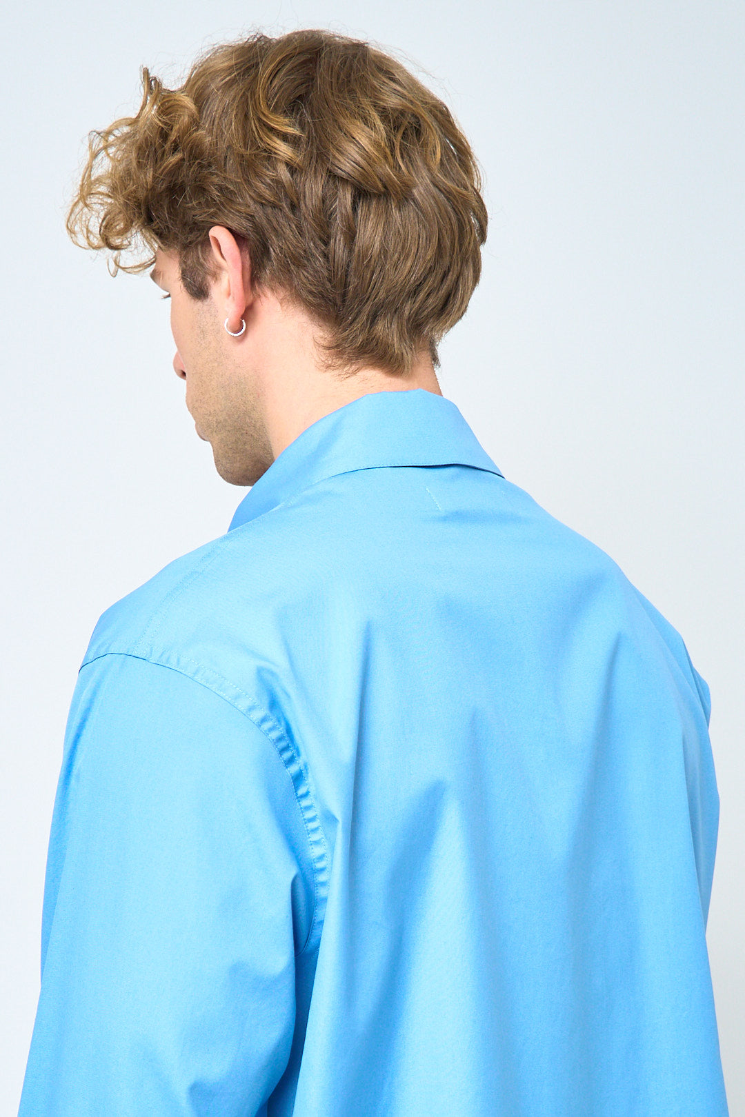 Blue Zip Shirt Hidden Logo