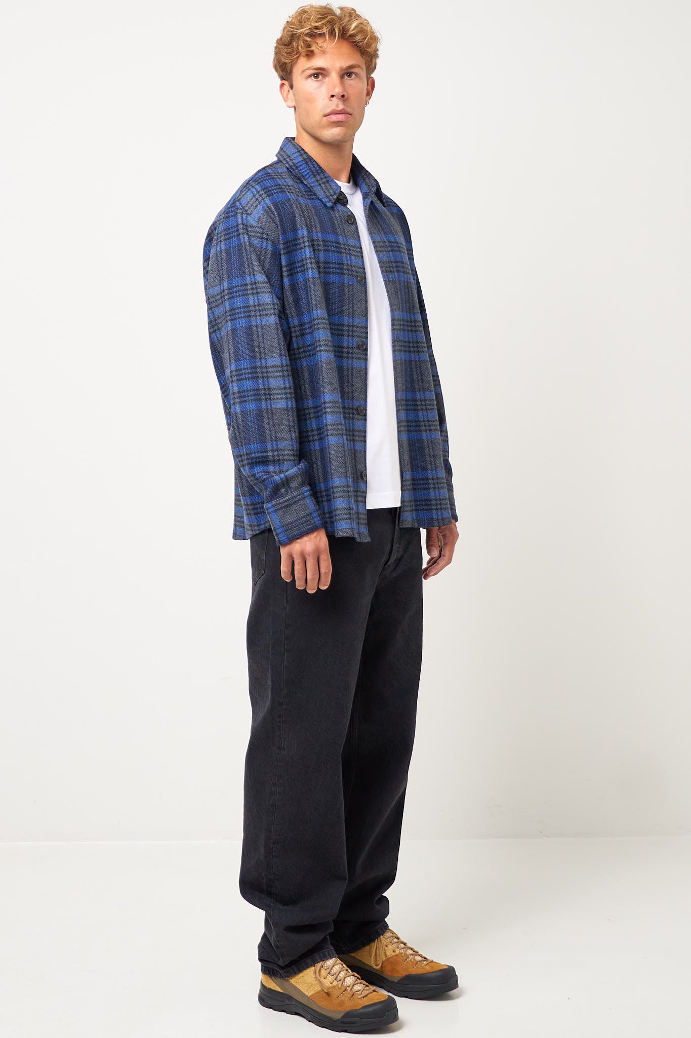 Bobby Overshirt Heather Grey/Blue