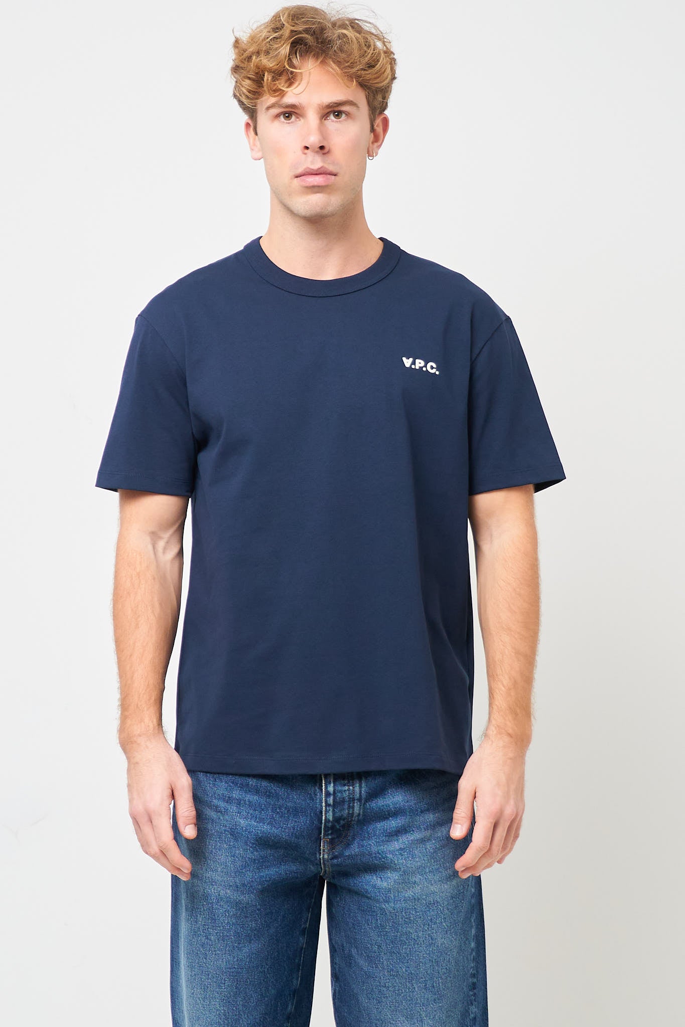 Boxy Petit VPC T-shirt Dark Navy/Ecru