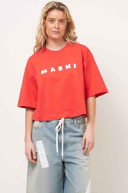 Boxy T-Shirt Logo Red