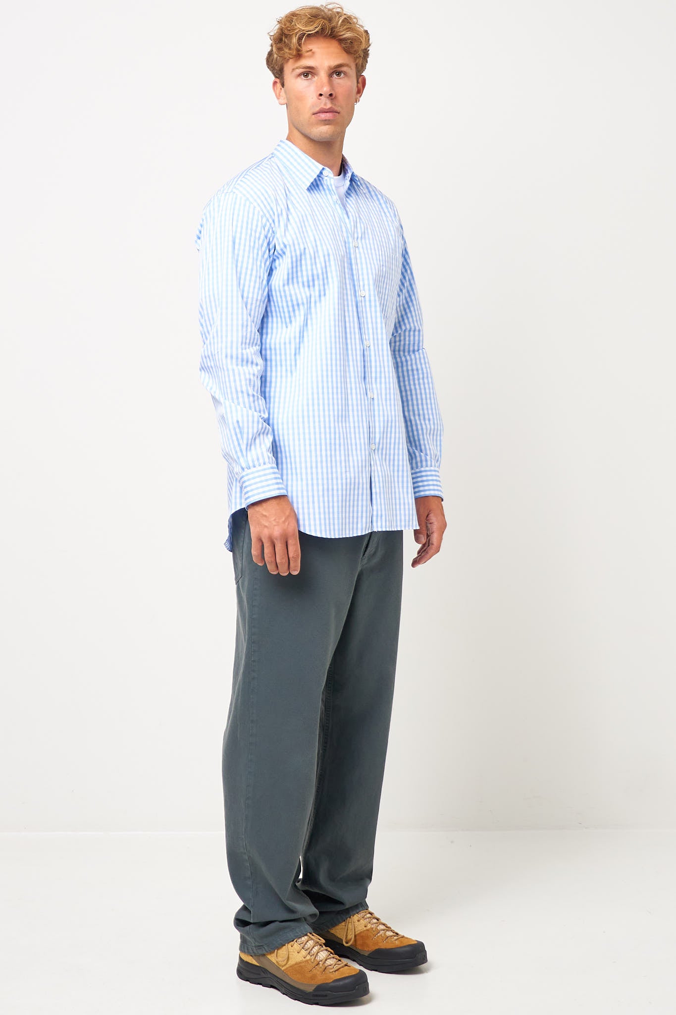 CDG Forever Shirt Light Blue/White Check