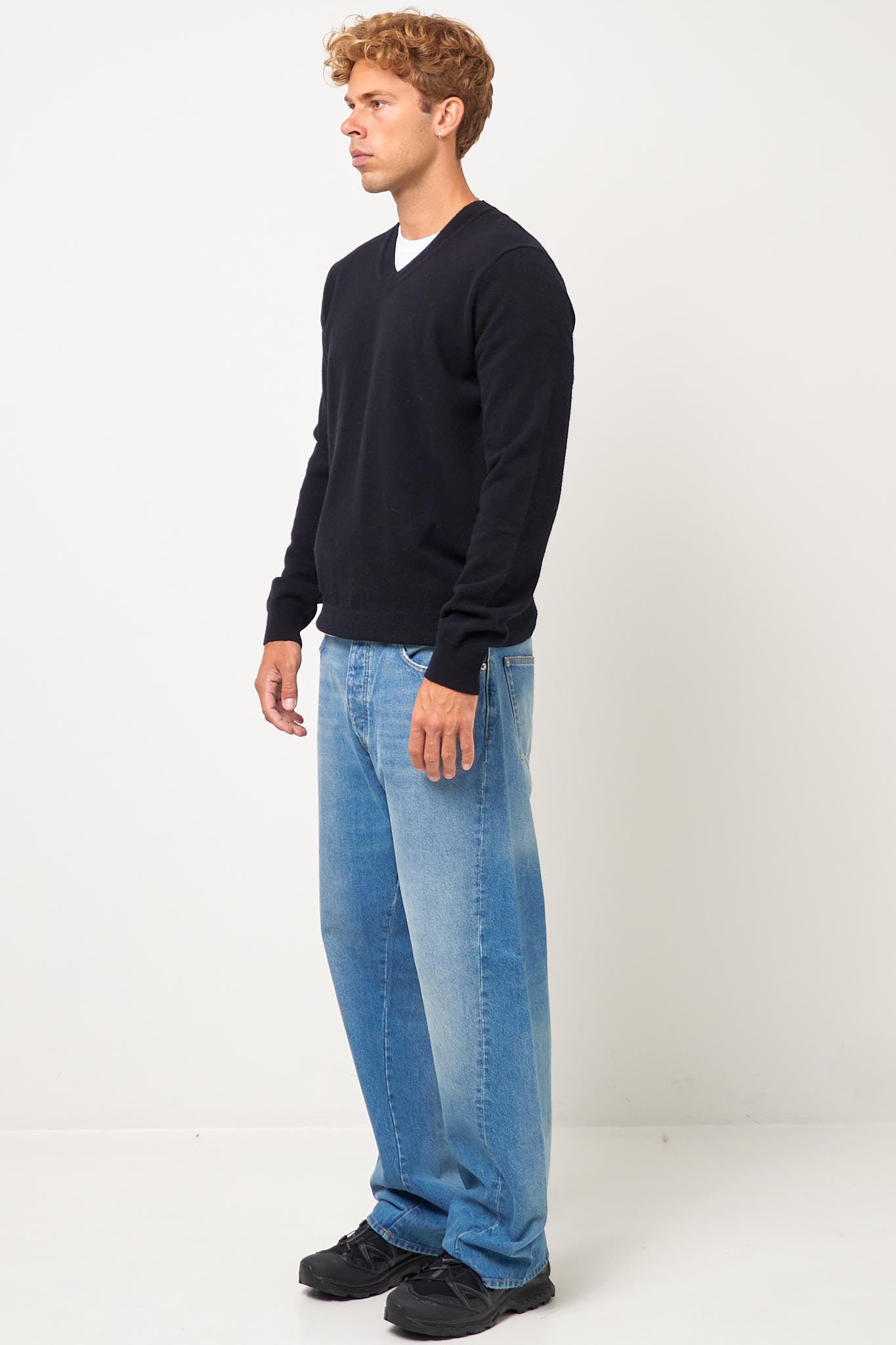 CDG V-Neck Pullover Black