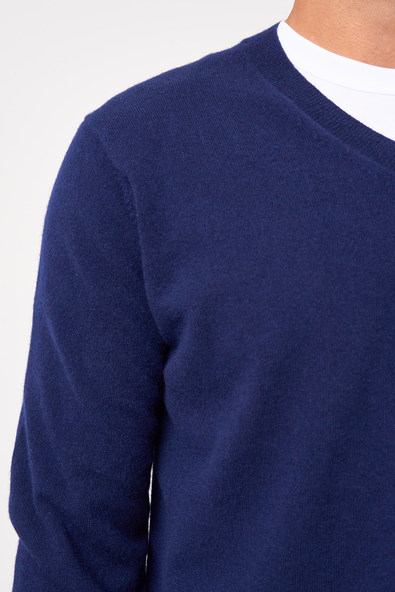 COMME des GARÇONS SHIRT ネイビー Vネックセーター S 中古・古着通販】COMME des GARCONS SHIRT (コムデギャルソンシャツ) V