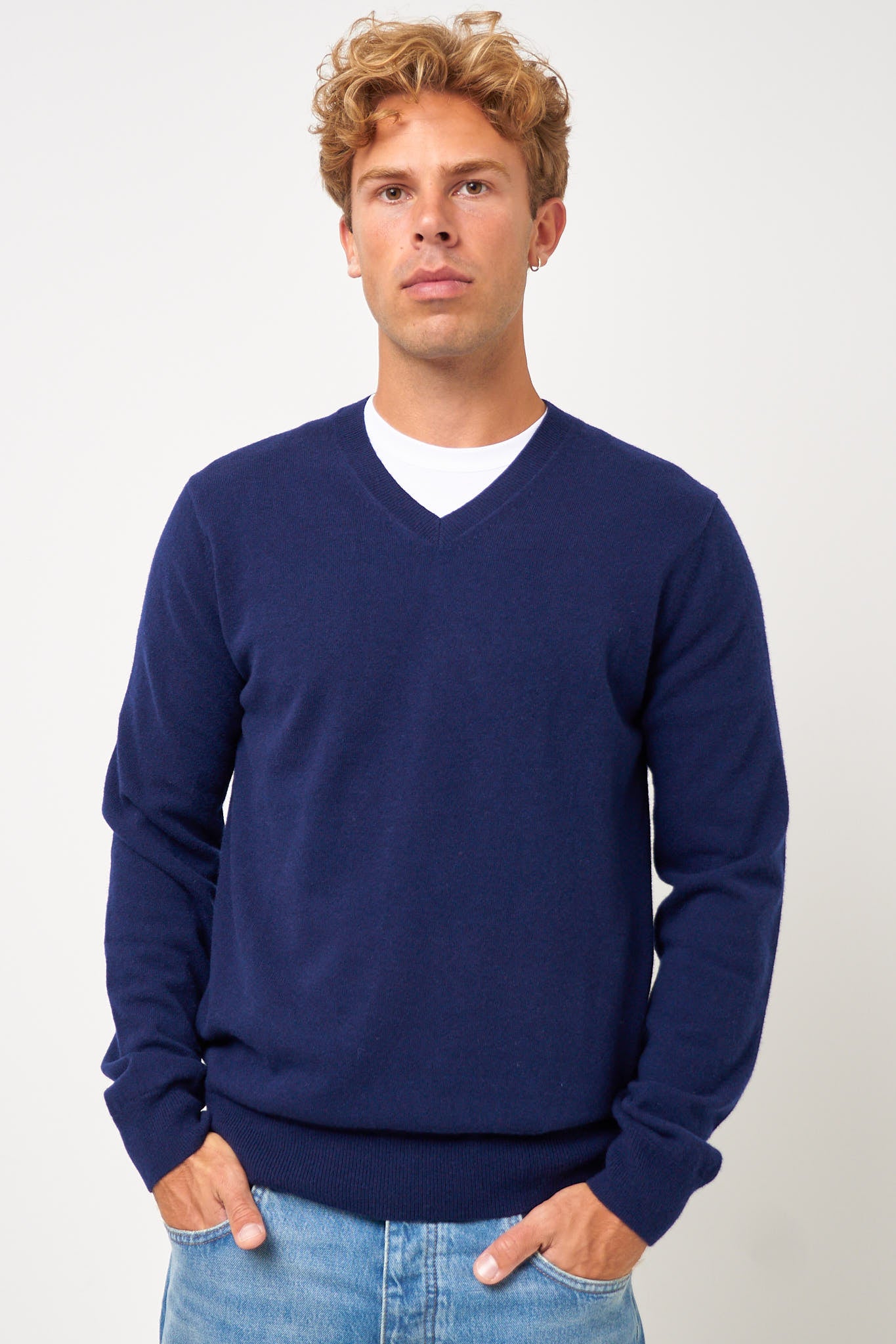 Comme des Garçons SHIRT - CDG V-Neck Pullover Navy – STRØM