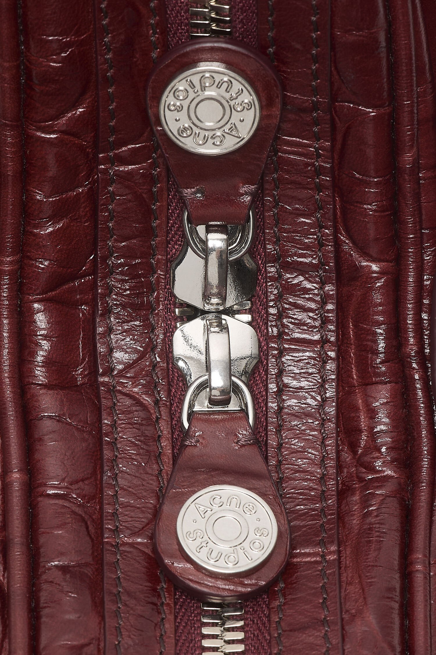 Camero Party Shoulder Bag Croco Burgundy