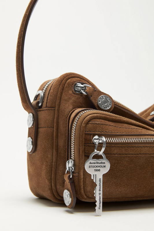 Camero Party Suede Bag Cognac Brown