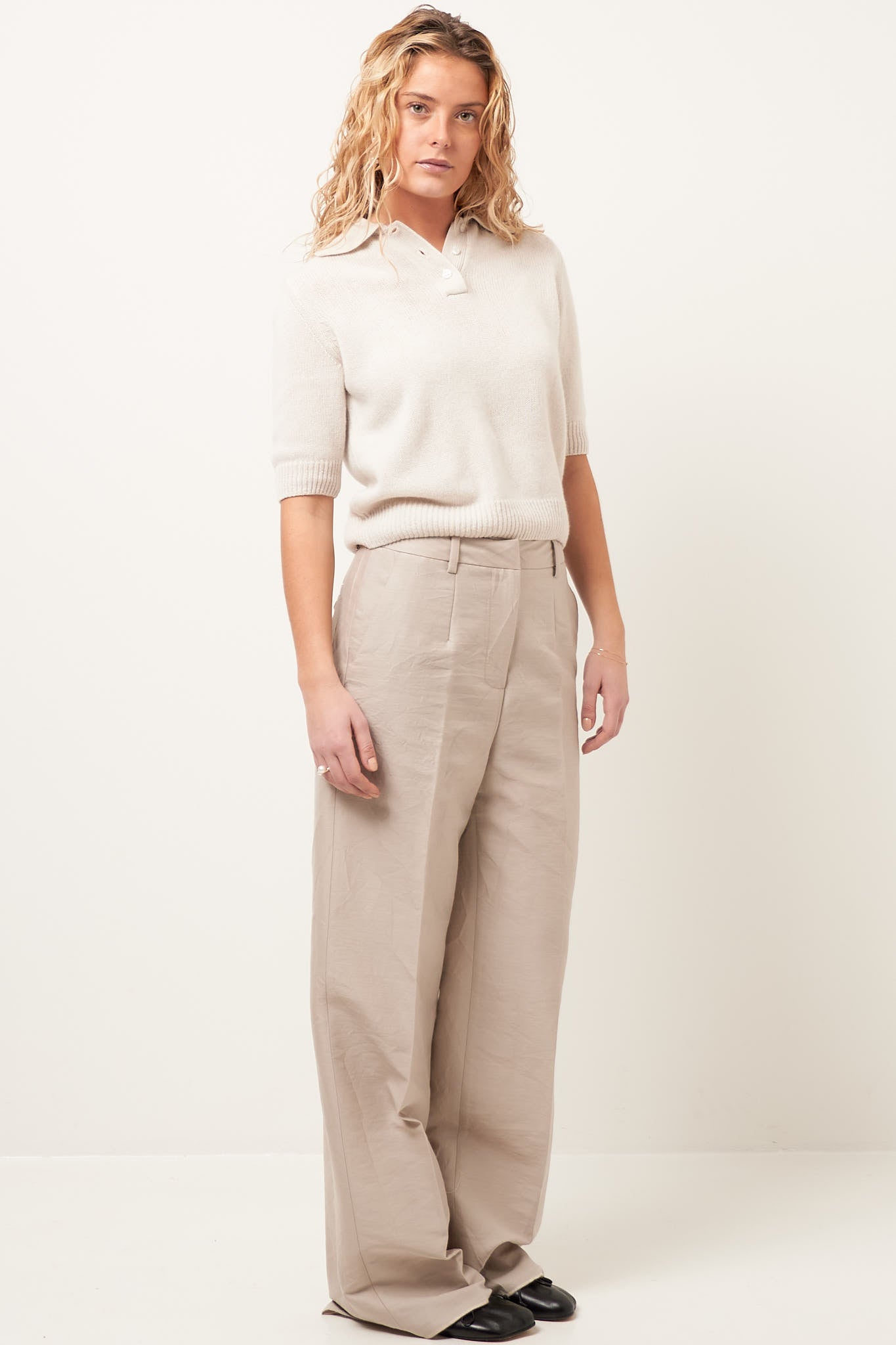 Cecilie Cashmere Polo Cream