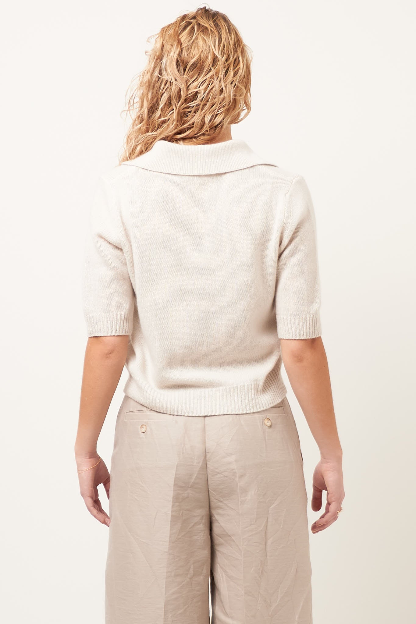 Cecilie Cashmere Polo Cream