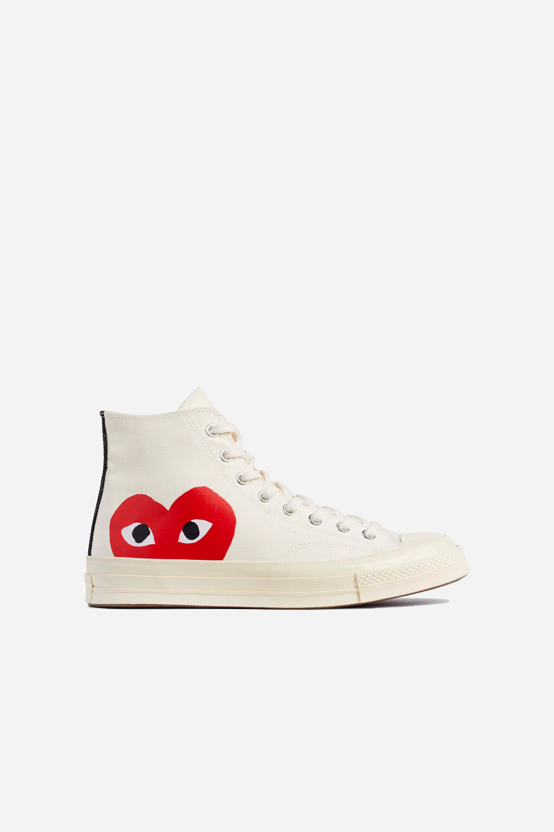 Comme des Garcons Play Chuck Taylor Red Heart High Sneakers Black STROM