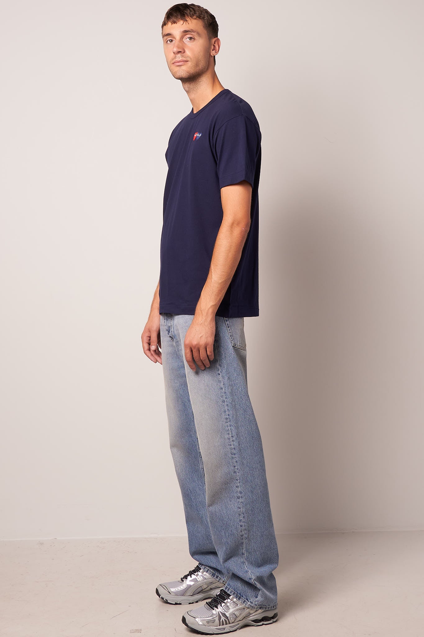 Mens Shirts Comme Des Garcons Play Double Heart Tee Double Heart T