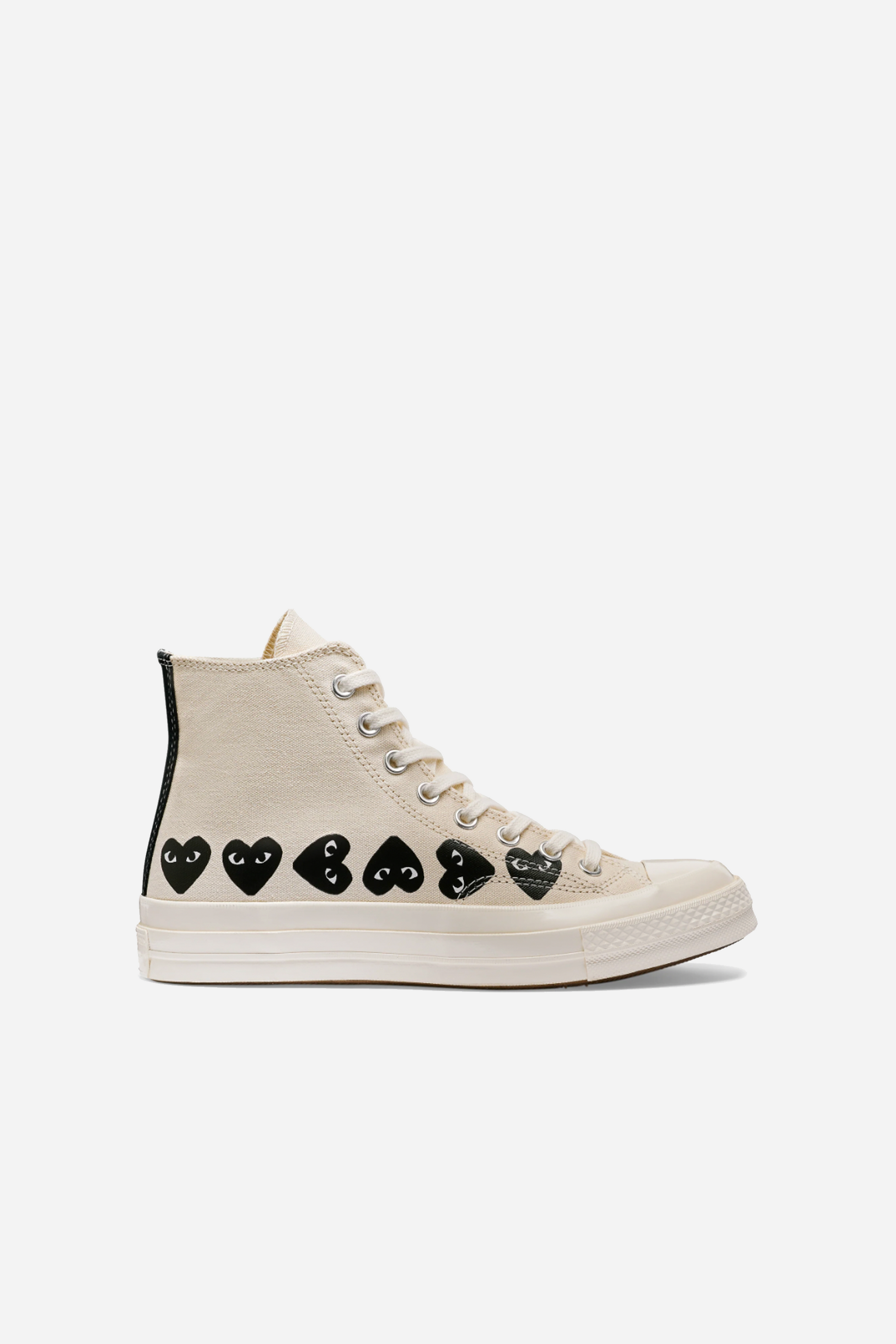 Comme des Garcons Play Multi Black Heart Chuck Taylor Hi Beige STROM