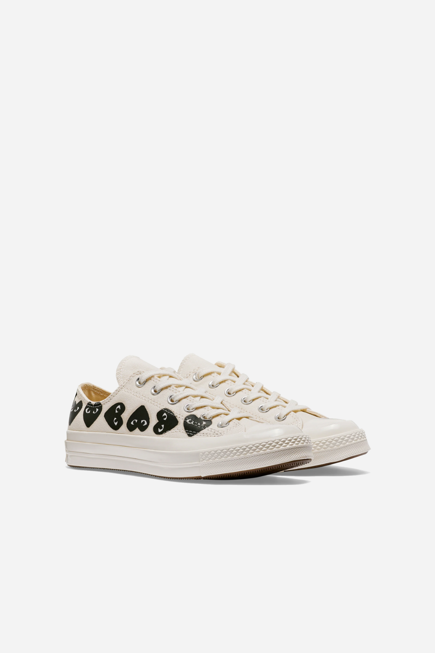 Multi Black Heart Chuck Taylor Low Beige