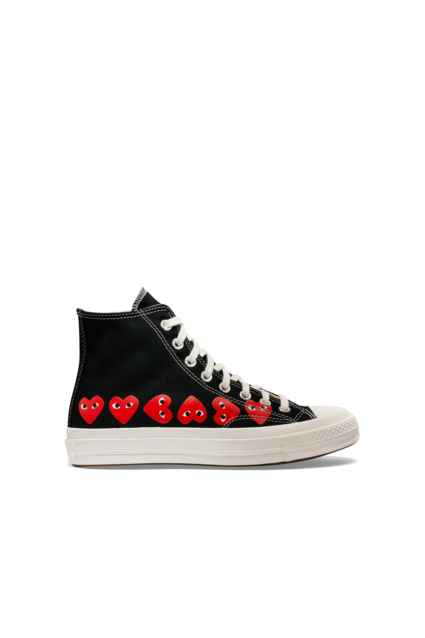 Multi Red Heart Chuck Taylor Hi Black