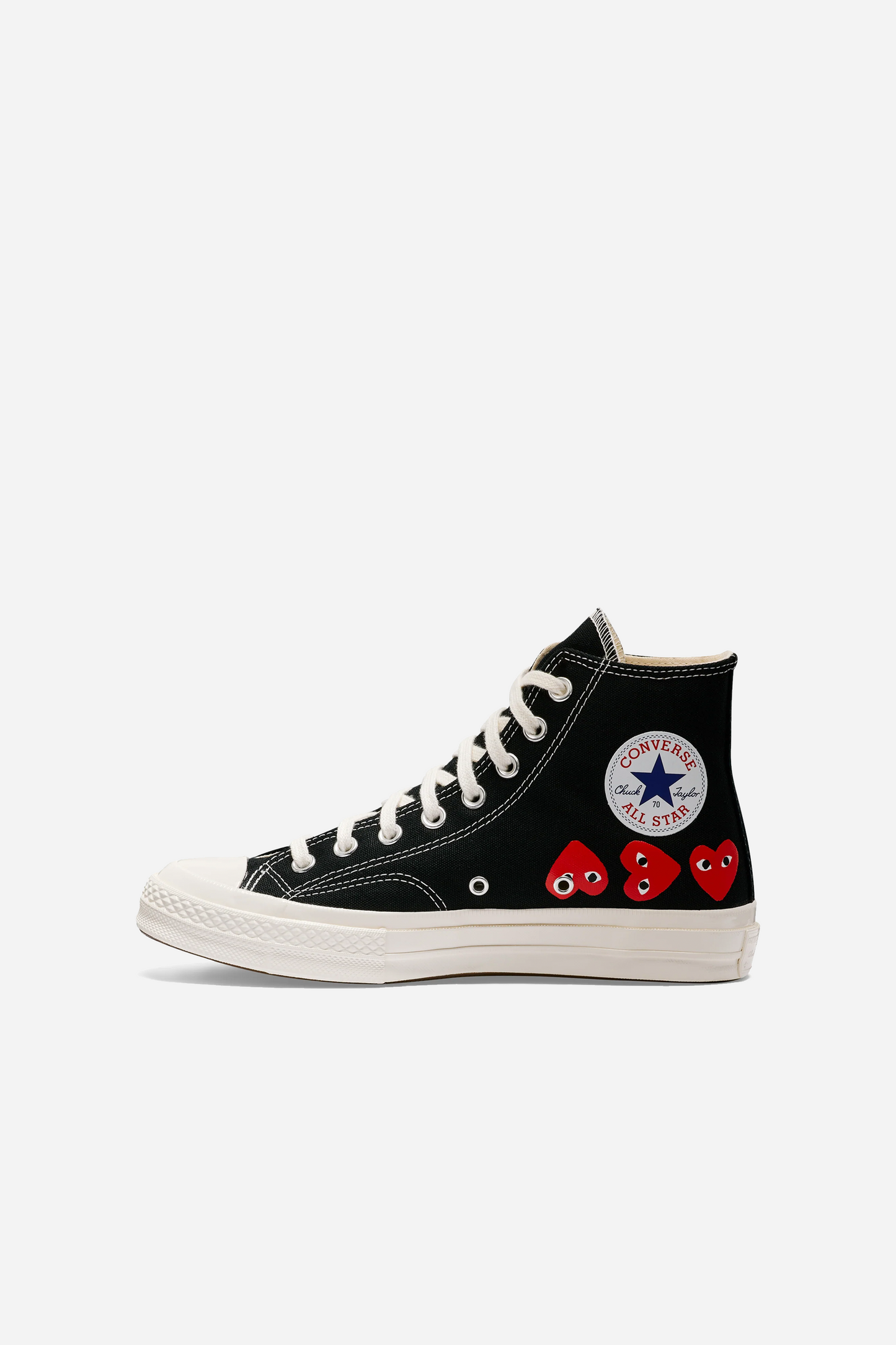 Multi Red Heart Chuck Taylor Hi Black